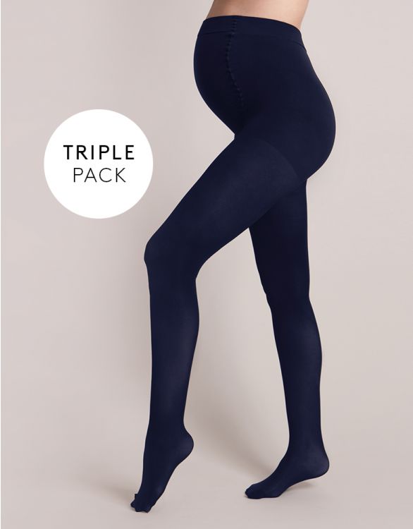 Footless tights - navy - ROSE MATERNITÉ