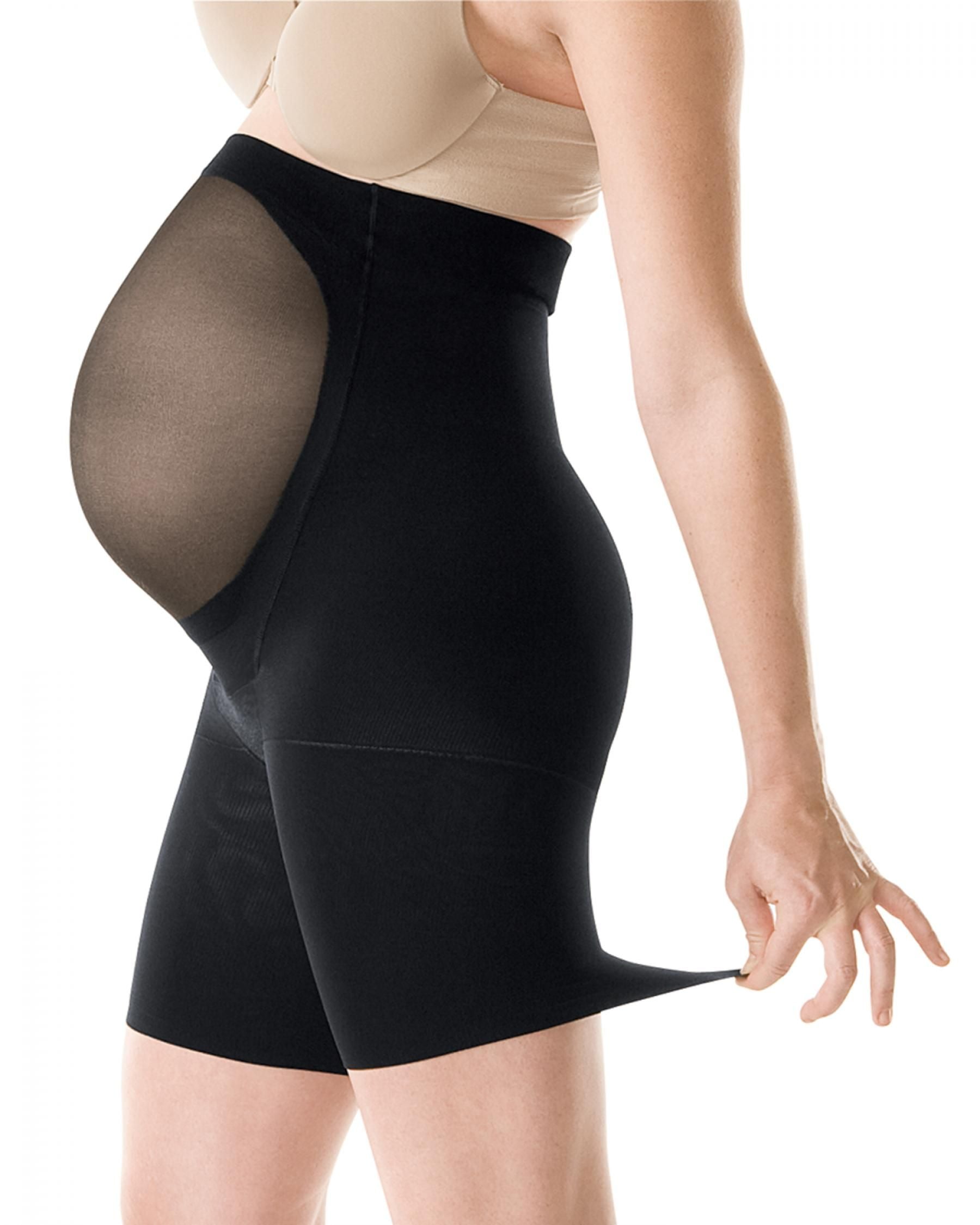 Cantaloop Maternity Postnatal Black Shaping Bodysuit - Size Maternity UK XL