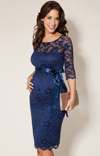 Blue Lace Maternity Dress - ON SALE