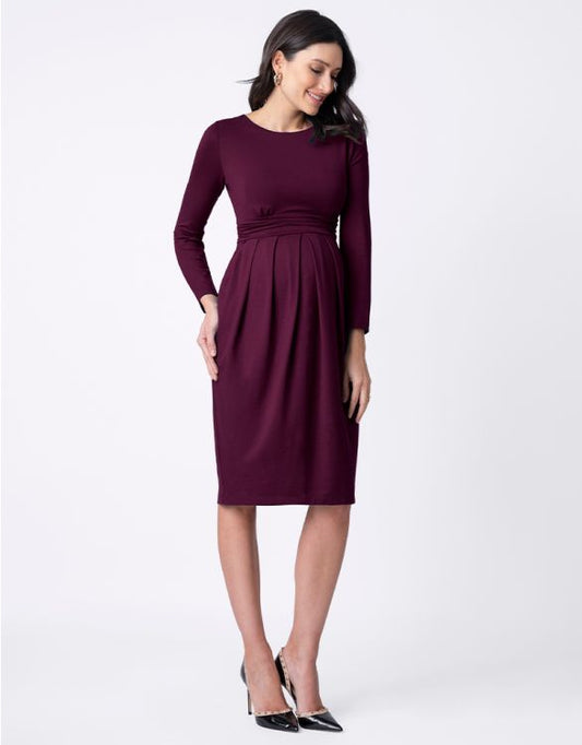 Purple Ripe Limited Maternity Satin Maternity Occasion Dress (Like New-  Large)