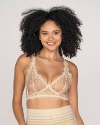 Leonisa High-neck Unlined Lace Crop Top Wireless Bralette