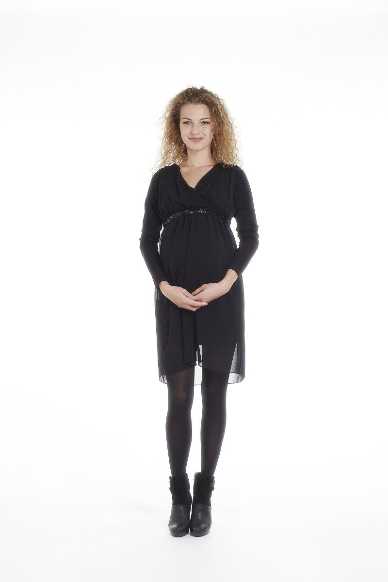 60 Denier Black Sheen Maternity Tights