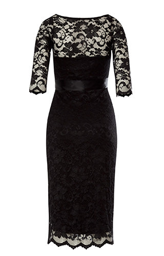 Tiffany Rose Formal Lace Black Maternity Dress Amelia